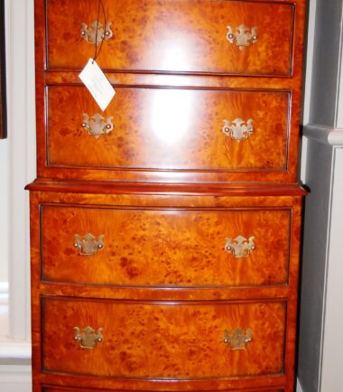 Burl 6 Drawer Cabinet