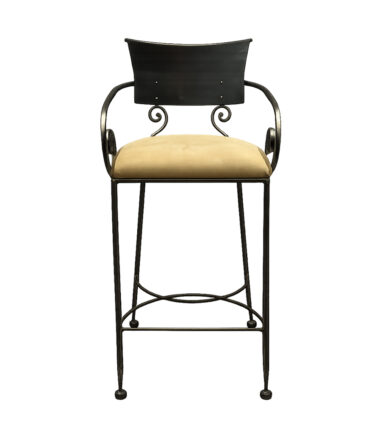 Bar Stool In Scroll Iron 1