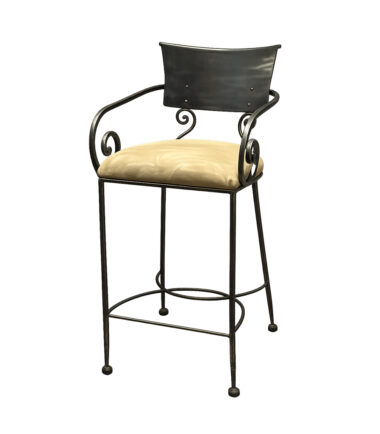 Bar Stool In Scroll Iron 2