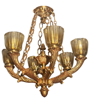 Cast Bronze Rococo Chandelier 2