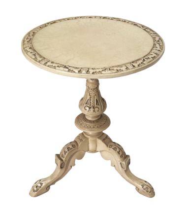 Crackled Pedestal Table