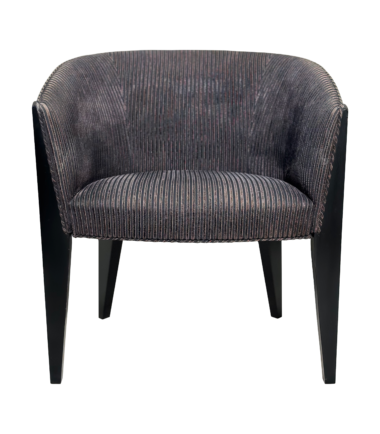 Grey Corduroy Art Deco Chair 1