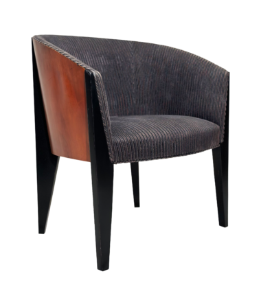 Grey Corduroy Art Deco Chair