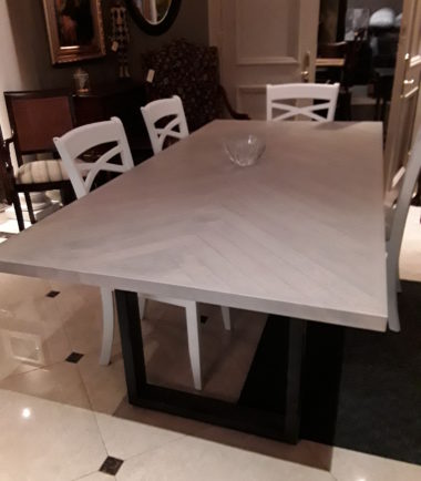 Herringbone Pattern Dining T Able