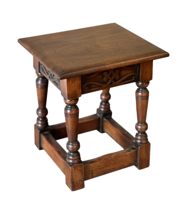 Jacobean Oak Turned Leg Stool 2
