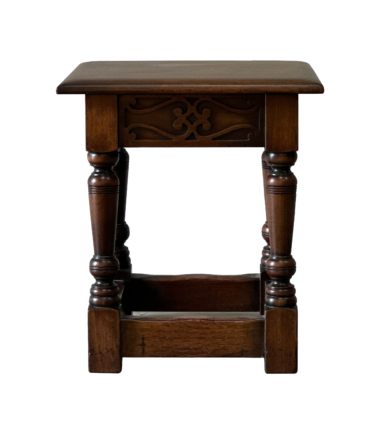 Jacobean Oak Turned Leg Stool