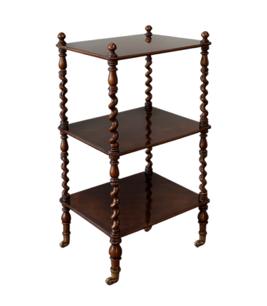 Savoy Carved Wood Three Tier Side Table 3
